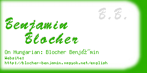 benjamin blocher business card